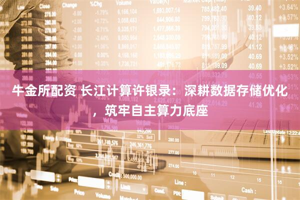 牛金所配资 长江计算许银录：深耕数据存储优化，筑牢自主算力底座
