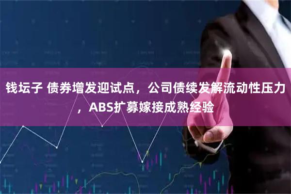 钱坛子 债券增发迎试点，公司债续发解流动性压力，ABS扩募嫁接成熟经验